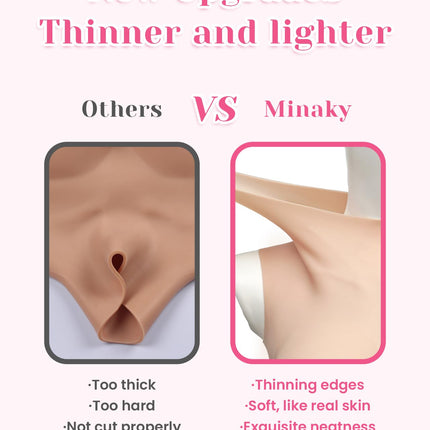 Minaky Silicone Breast Forms, Crossdresser Breasts, Fake Breasts, Realistic Silicone Breast Plates for Cosplay, Transgender Prosthesis, B Cup, Ivory