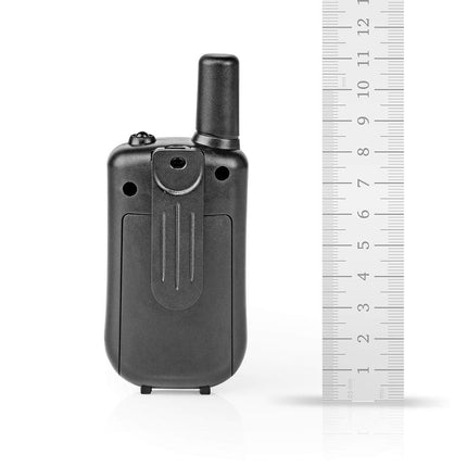 NEDIS Walkie-Talkie - Range 5 km - 8 Channels - 38 CTTS Codes (Subchannels) - Integrated Voice Activated Transmit (VOX) - Hands-free Use - LED Light - 2 Pack - Compact and Lightweight - Black