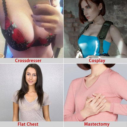 FESVINA One Pair Silicone Breast Forms Fake Boobs for Crossdresser Transgender Mastectomy Prosthesis Cosplay C Cup 800g/Pair