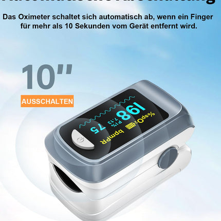 Blood oxygen saturation monitor, heart rate monitor and fast Spo2 oxygen meter with LED screen, batteries included