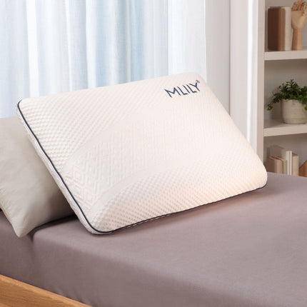 MLILY by Bestschlaf Neck Support Pillow Cooling Gel, made of visco-mineral foam, breathable pillow, with reversible function and washable pillowcase