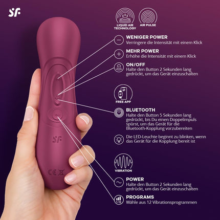 Satisfyer Pro 2 Generation 3 Vibrator with Connect APP | Liquid Air Technology | Quiet, Powerful Clitoral Stimulation | Pressure Wave Vibrator with Vibrations | Sex Toy Gift for Women | Dildo