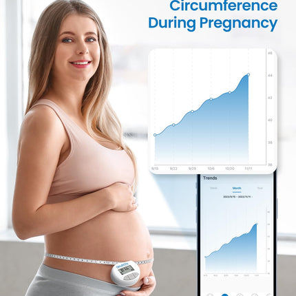 RENPHO Body Measuring Tape Smart Body Measuring Tape, Bluetooth Body Measuring Tape for measuring the body circumference of biceps, chest, hips, calves, thighs and neck, Sewing Tape Measure in CM or inches, 150CM