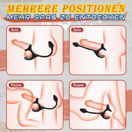 Anal Vibrator Prostate Stimulation Men with Penis Ring Sex Toys for Men Anal Dildo Anal Plug Anal Vibrators for Men Anal Plug Vibrator Sets for Men with 9 Vibration Modes Sex Toys