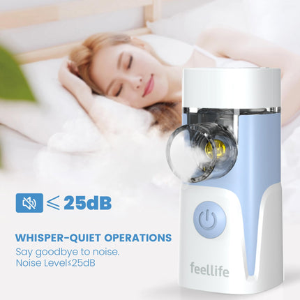 FEELLIFE Inhaler, Nebulizer, Inhaler for Children and Adults, Air Aerogo Series (Blue)