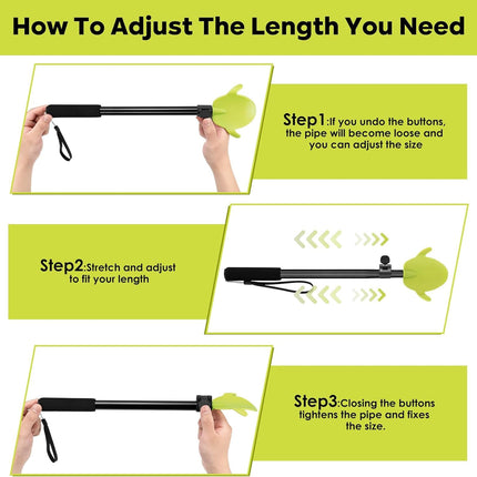 Pull-off aid for compression stockings & socks - Multifunctional retractable shoehorn - Sock removal assistant for seniors and the disabled.
