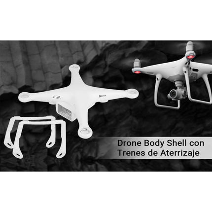 Bnineteenteam Drone Housing, 1 Piece Drone Housing Frame 2 Pieces Landing Gears Deformation Model for Phantom 3 Professional Advanced Model Toy