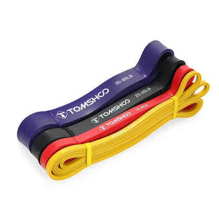 TOMSHOO Resistance Bands, 5 Pack, Skin-Friendly Latex Pull-Up Bands for Crossfit, Stretching, Powerlifting, Gym, Home, Yoga, Strength Training, Workout Bands for Men and Women