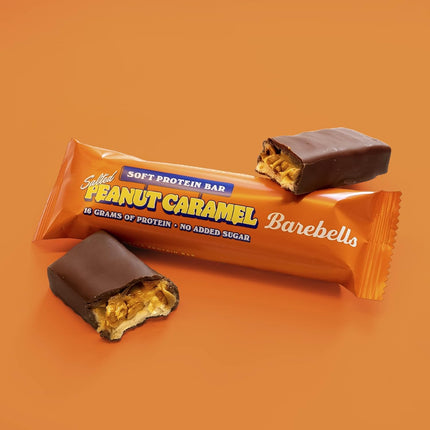 Barebells Soft Protein Bar – 16g High Protein Bar, Low Sugar, Protein Bar, Palm Oil Free – Salted Peanut Caramel, 12 x 55g