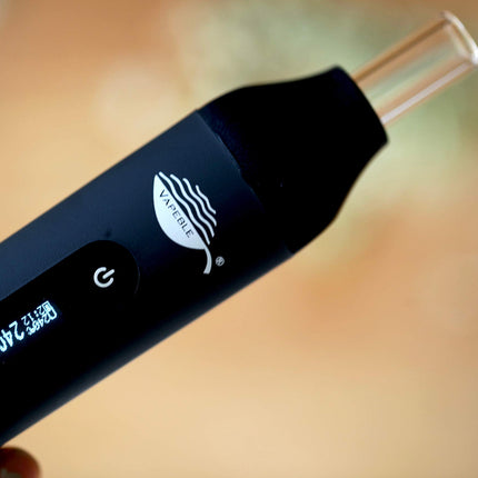 Vaporizer Vapeble Nebel - Vaporizer with glass mouthpiece, OLED display and stepless temperature control, makes super vape from resinous herbs