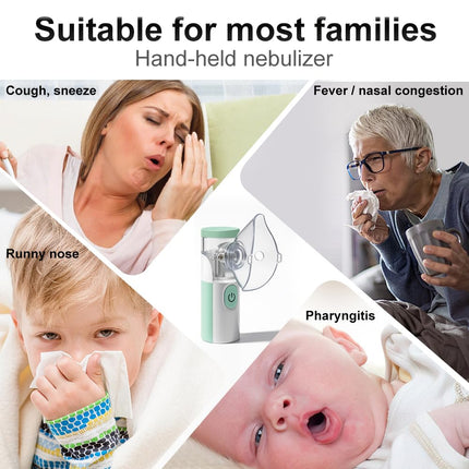 Nebulizer Machine for Adults, Rechargeable Portable Nebulizers for Adults and Children, Quiet Nebulizer for Children (Green and White)