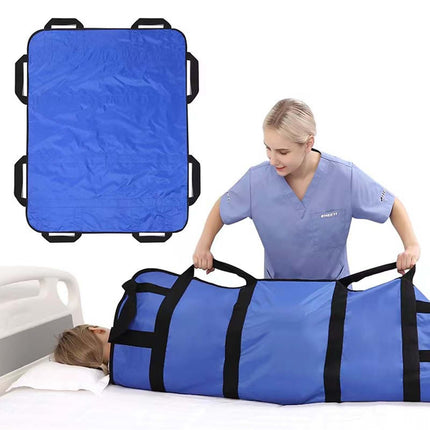 Sliding sheet for bed transfer, transfer board for patient lift, 120 x 100 cm sliding sheet for bedridden people with handle, reusable, washable, aid for senior patients