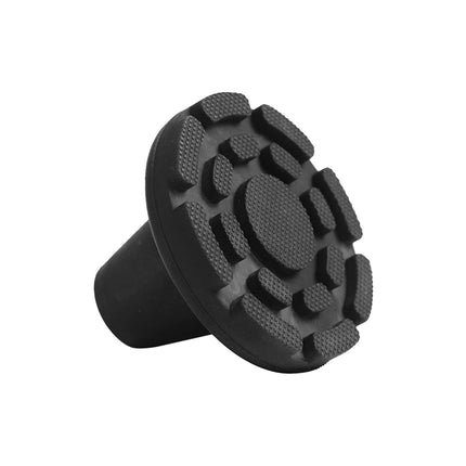 KMINA - Crutches rubber 19 mm, 18 mm, 17 mm (x2 pieces), rubber feet walking aid, rubber buffers walking sticks, black - Made in Europe.