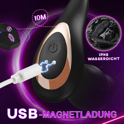 Anal vibrators for men Prostate stimulation Men with penis ring 9 swing modes & roller ball thrust function 9 vibrations Anal plug for men Sex toy for men Anal vibrator Anal dildo