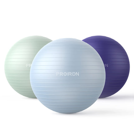 PROIRON Exercise Ball Pezzi Ball Seat Ball Training Ball Fitness Ball & Balance for Core Training with Pump Anti Burst Pilates Ball Robust for Adults Office Pezzi Balls Exercise Balls