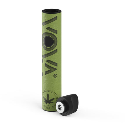 Vaporizer 1000 mAh | VOVA Vaporizer for Herbs & Extracts, Herbal Vaporizer, Vaporizer Pen | Compact & Handy | High-Quality Leather | Adjustable Temperature (Green)