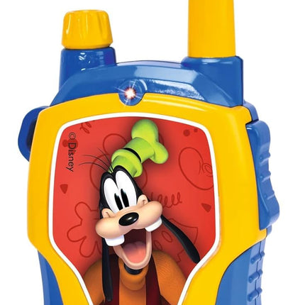 Dickie Toys – Walkie Talkie Disney Mickey Mouse 2 radios, specially designed for children from 4 years, up to 100 m range, toy radios + Duracell Optimum batteries AA, 8 pieces, up to