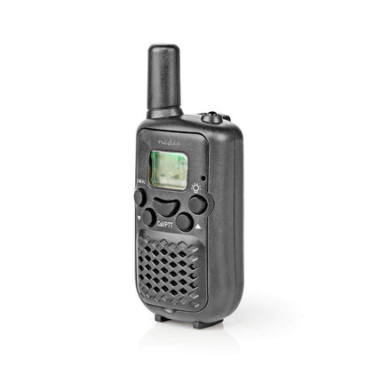 NEDIS Walkie-Talkie - Range 5 km - 8 Channels - 38 CTTS Codes (Subchannels) - Integrated Voice Activated Transmit (VOX) - Hands-free Use - LED Light - 2 Pack - Compact and Lightweight - Black