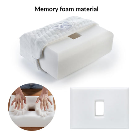 ODOXIA Memory Foam Piercing Pillow | Piercing Pillow for Side Sleepers | Relieves Ear Pain | Comfortable Pillow with Cutout | Earring Pillow for CNH | Reduces Ear Pressure