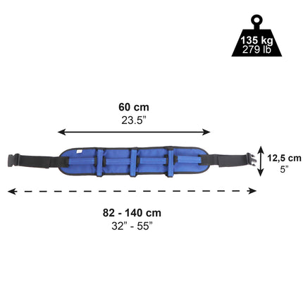 PEPE Mobility - Transfer belt with 7 handles, transfer aid bed wheelchair, lifting aid for people with limited mobility (1 piece)