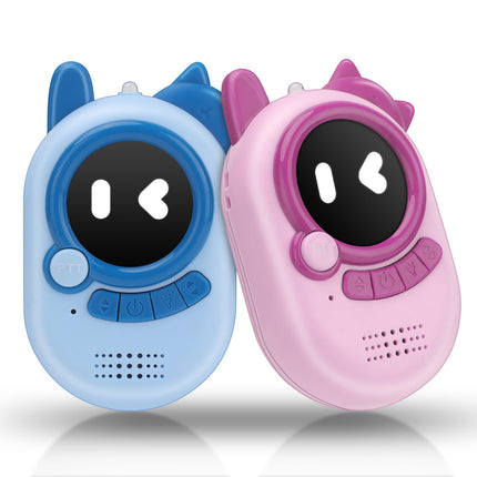 NGOKPYD M300 Walkie Talkie for children aged 3/4/5/6/7/8/9/10/11/12 years and up, great toy with mini lamp, top quality, great range for toddlers, easy to use, fun (pink blue set)