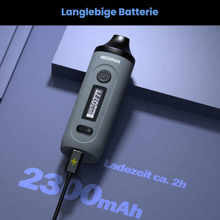 MEDGRAM Herbal Vaporizer, Premium Portable Herbal Vaporizer, Fast Heating, Temperature Control Steam Vaporizer, 20s Heating Time