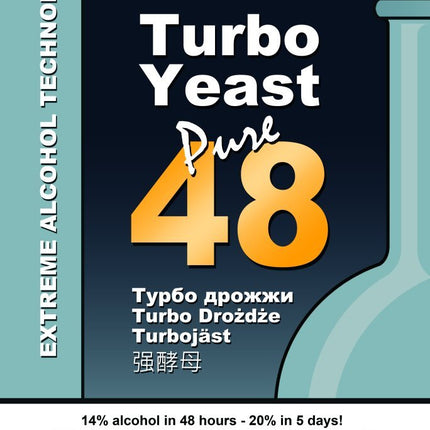 Alcotec 10x Turbo Yeast 48h Dual, up to 21% alcohol (10 packs)