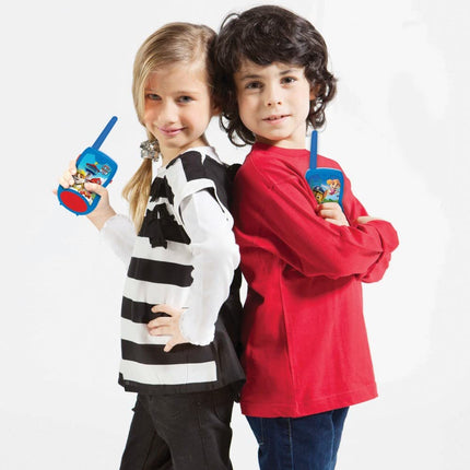 Lexibook, The Paw Patrol, Talkies-Walkies 200m, Communication Game for Children, 2 Communication Channels, Belt Clip, Battery-Operated, Blue/Red, TW12PA