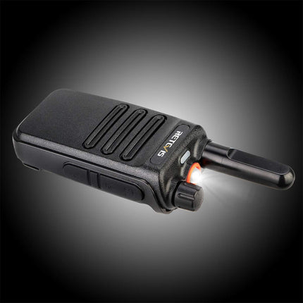 Retevis RB635 Two-Way Radio Professional, LED Flashlight PMR446, License-Free 16 Channels, Two-Way Radio Set, VOX, Rechargeable USB Walkie Talkie for Retail, Hostel (Black, 4 Pack)