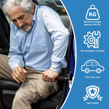 KBIBCK Car Assist Handle, 2 Pieces Car Exit Aid, Car Door Handle, Car Entry Aid, Seat Belt Cutter Multifunctional for Getting In and Out of Cars for Seniors and Disabled People