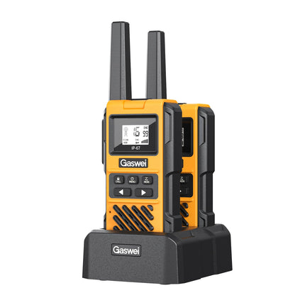Gaswei G1pro High-Performance Long-Range Walkie Talkies for Adults, Rechargeable Emergency Two-Way Radios, 16-Channel Walkie Talkie with Lithium-Ion Battery, IP67 Waterproof (2 Pack)