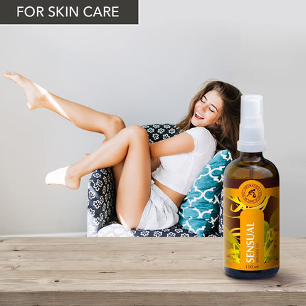 Massage oil 100ml - Natural ylang ylang oil and jojoba oil - Wonderful fragrance - Aphrodisiac massage oil - Glass bottle - Natural cosmetics - Massage oils
