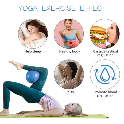 flintronic Exercise Ball Small Pilates Ball, 25cm Soft Yoga Ball, with Inflatable Straw, Anti-Burst Exercise Ball for Yoga, Pilates, Balance, Physiotherapy, Stretching and Core Fitness