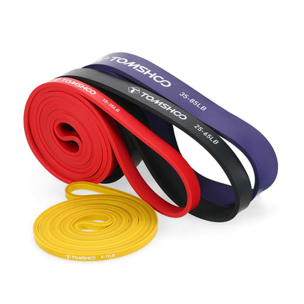 TOMSHOO Resistance Bands, 5 Pack, Skin-Friendly Latex Pull-Up Bands for Crossfit, Stretching, Powerlifting, Gym, Home, Yoga, Strength Training, Workout Bands for Men and Women