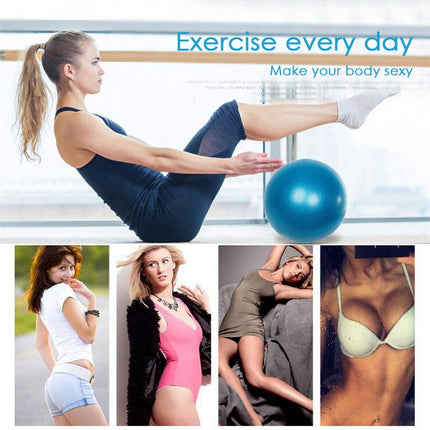 Lanjue Small Pilates Ball, 25 cm Non-Slip Fitness Ball, Gymnastic Ball Small, Soft Yoga Ball for Abdominal and Shoulder Training, Balance Sports Pilates (Blue)