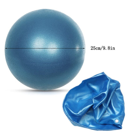 Lanjue Small Pilates Ball, 25 cm Non-Slip Fitness Ball, Gymnastic Ball Small, Soft Yoga Ball for Abdominal and Shoulder Training, Balance Sports Pilates (Blue)