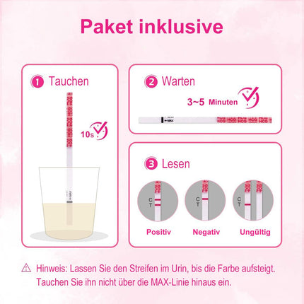 Preview 25 Pregnancy Test Early Test Strips 10 mIU/ml hCG Test reliable early detection with 25 urine cups