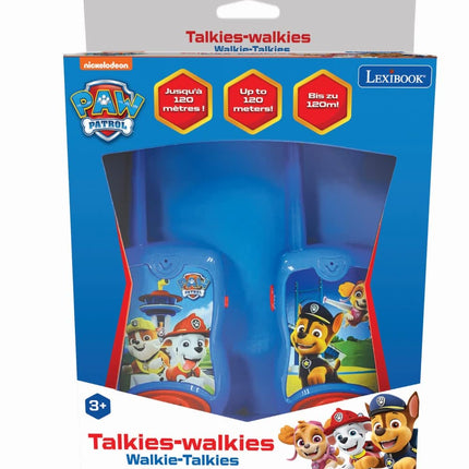 Lexibook, The Paw Patrol, Talkies-Walkies 200m, Communication Game for Children, 2 Communication Channels, Belt Clip, Battery-Operated, Blue/Red, TW12PA