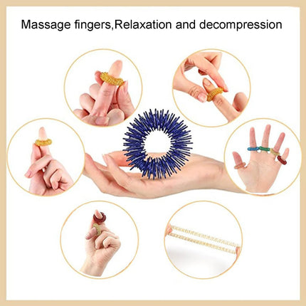 AMZFUK 10 pieces acupressure rings massage rings for fingers, massage rings for fingers acupressure ring, massage ring for stress reducer and promoting blood circulation, finger massage or toe massage.