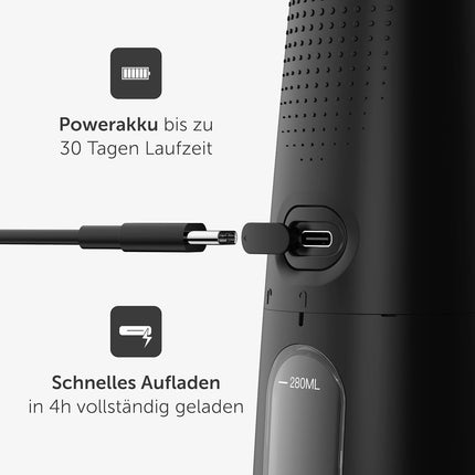 Wondersmile Oral Irrigator PRO - Test Winner 2024 - TÜV-tested - 100-day risk-free trial - SmoothFlow technology for optimal tooth and gum care - 5 modes - 30-day power battery life