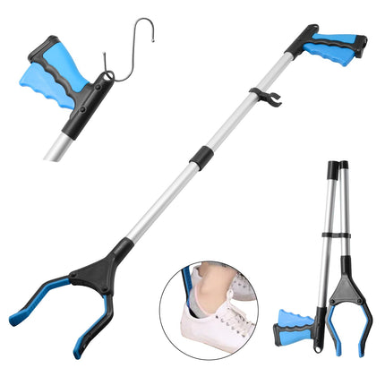 82 cm reacher, gripping tool with magnetic attachment for the elderly, foldable, for holding objects indoors and outdoors