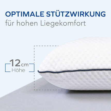 MLILY by Bestschlaf Neck Support Pillow Cooling Gel, made of visco-mineral foam, breathable pillow, with reversible function and washable pillowcase