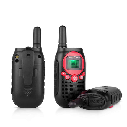 Walkie Talkies for Kids, Rechargeable Two-Way Radios 8 Channels Range 5km PMR 446 Radio with VOX LCD Screen, Walkie Talkie Toy Gifts 2 Pack Red