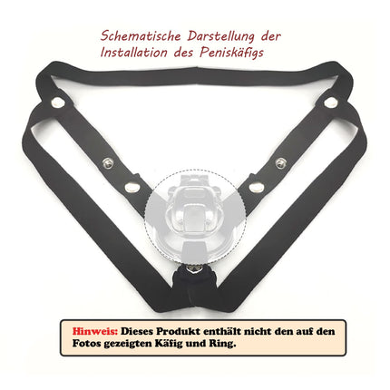 QgLust New Penis Cage Fixed Auxiliary Belt Cock Cage Chastity Belt Men Belt Men CB Ring Elastic Anti-fall