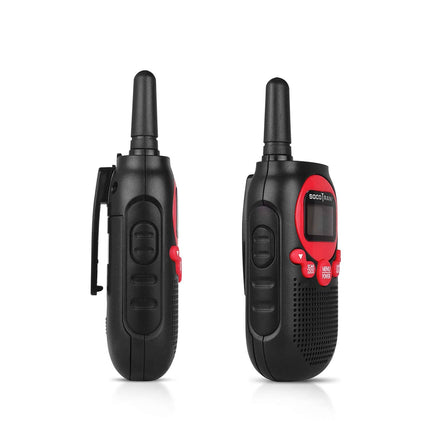 Walkie Talkies for Kids, Rechargeable Two-Way Radios 8 Channels Range 5km PMR 446 Radio with VOX LCD Screen, Walkie Talkie Toy Gifts 2 Pack Red