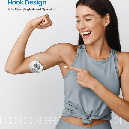 RENPHO Body Measuring Tape Smart Body Measuring Tape, Bluetooth Body Measuring Tape for measuring the body circumference of biceps, chest, hips, calves, thighs and neck, Sewing Tape Measure in CM or inches, 150CM