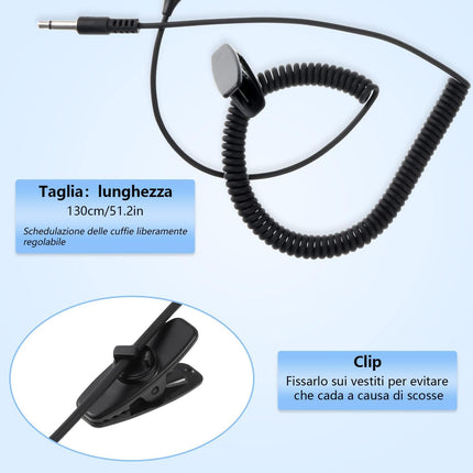 Tube Only Earpieces with 3.5mm Plug for Tube Earpiece, Outdoor Walkie Talkie 3.5mm/Two-Way Radio, Adapter Police Pinganillo Police (3 Pack)