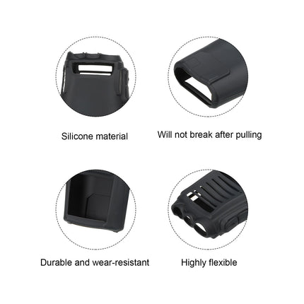 PATIKIL 2 Pack Two-Way Radio Holder Silicone Walkie Talkie Protective Covers Rubber Soft Case Black for PT-UV82 Radios