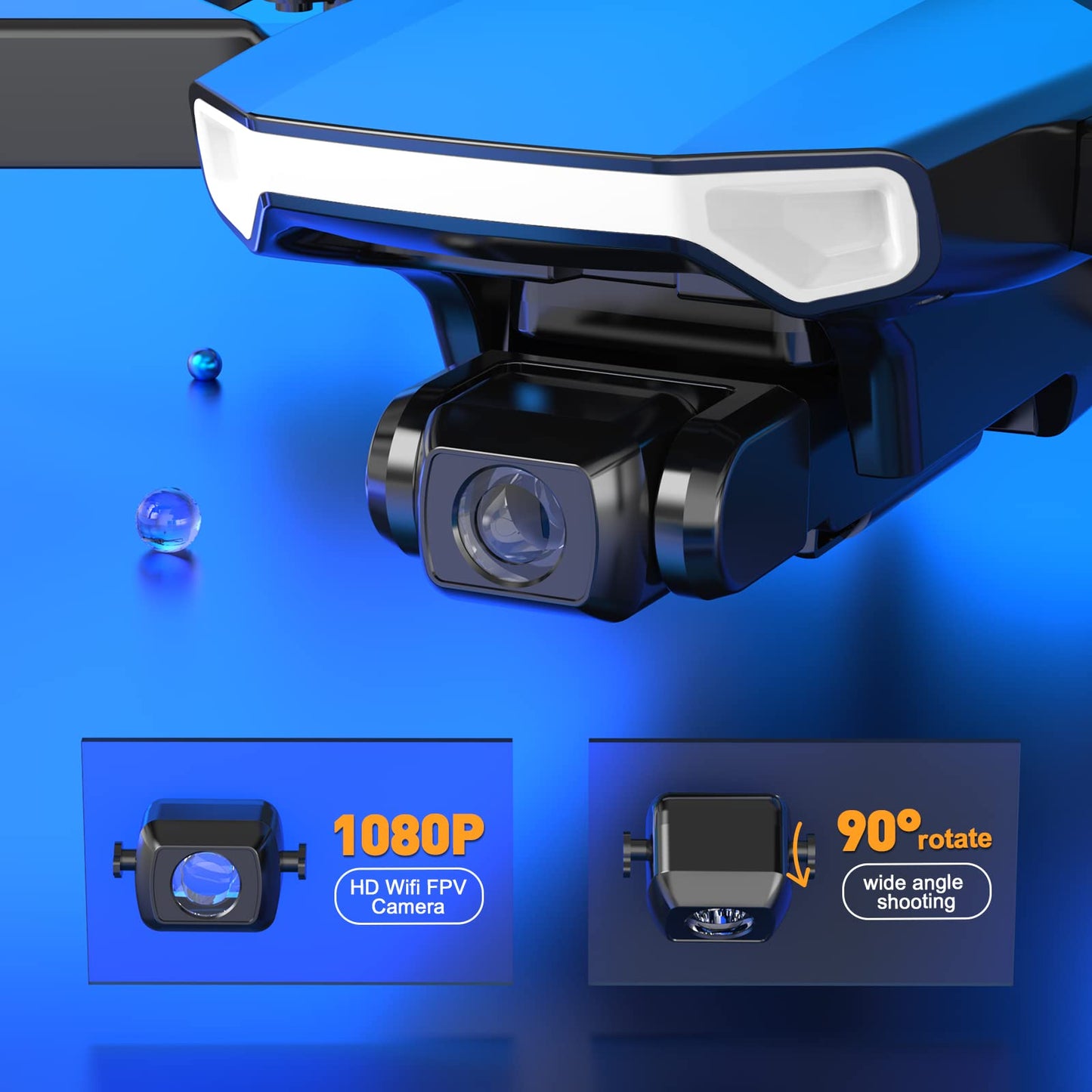 tech rc Drohne mit Kamera HD 1080P mit Tragetasche für Erwachsene für draußen RC Quadrocopter Faltbar Drone Ferngesteuert 2 Akku 26 Min. lange Flugzeit WLAN Foto Live Videoübertragung für Anfänger