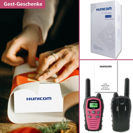 HUNICOM Walkie Talkies for Girls Women with Long Range - PMR 16 Channels Walkie Talkie Radios VOX with Flashlight LED